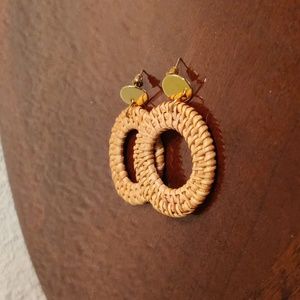 Wooden Gold Earrings